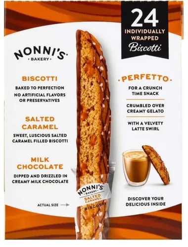 Vista 4 de Nonn'is Bisco'tti, Biscotti de caramelo salado, 24 ct.