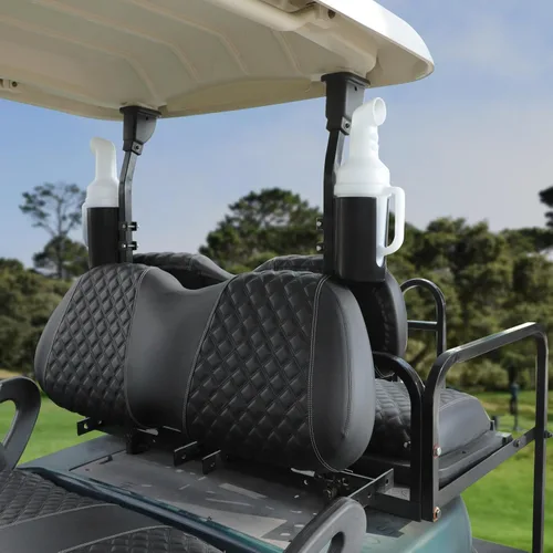 Vista 2 de Roykaw Botella de arena para carrito de golf, olla de arena con soporte, botella de arena universal de llenado Divot compatible con modelos EZGO