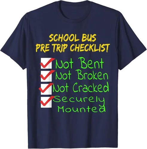Vista 55 de Camiseta de camionero para conductor de autobús escolar CDL, Negro, S
