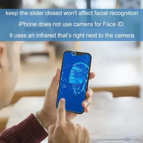 Vista 3 de Funda de privacidad compatible con iPhone 13/iPhone 13 Mini con funda para cámara frontal iPhone 13, protege la privacidad y la seguridad, pero