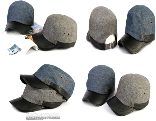 Vista 2 de WITHMOONS Gorra de cadete original militar ajustable estilo vintage sombrero MAAC0242
