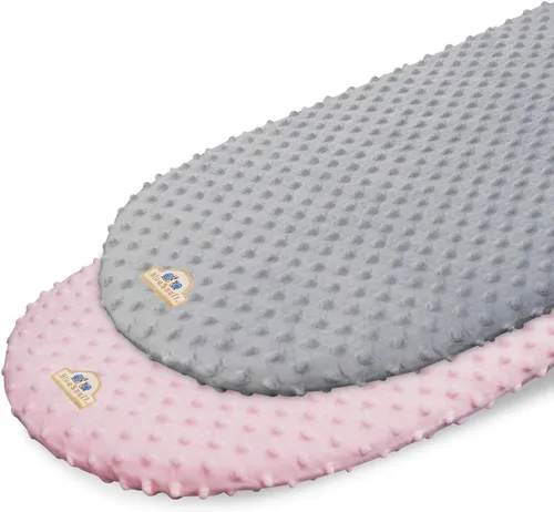 Vista 8 de BlueSnail Paquete de 2 sábanas suaves y elásticas para moisés, color gris (32 x 16 pulgadas)