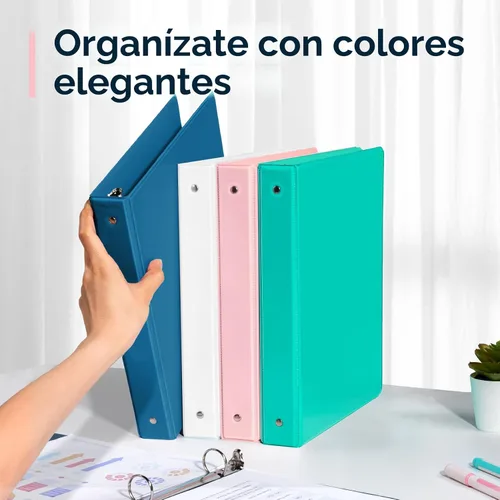 Vista 7 de BinderX - Carpeta de 3 anillos redondos extraduradera de 1 pulgada, se adapta a 175 hojas de papel de 8.5 x 11 pulgadas, cubierta personalizable