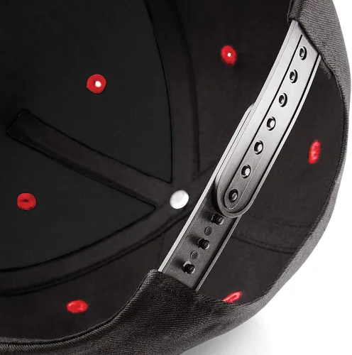Vista 3 de Beechfield Gorra Snapback de contraste unisex de 5 paneles (talla única) (negrogris), negrogris