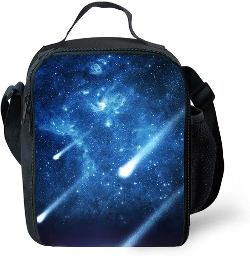 Vista 10 de CAIWEI Bolsa de almuerzo Galaxy con aislamiento para lonchera (baloncesto de torneado)