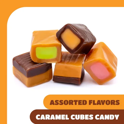 Vista 4 de Mezcla de caramelo de caramelo, caramelos rellenos envueltos individualmente, paquete de 2 libras