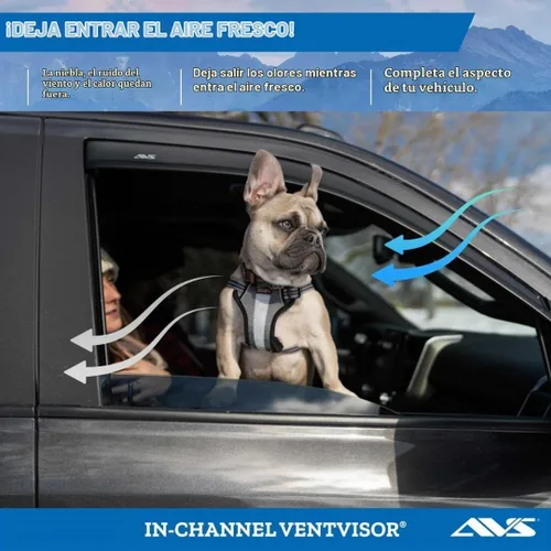 Vista 2 de Auto Ventshade [AVS] Deflectores de lluvia en canal para Jeep Grand Cherokee L 2021-2025 Viseras para ventanas, 4 piezas - Humo 194335