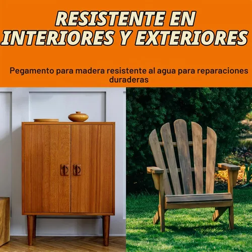 Vista 4 de Gorilla Pegamento para madera, proyectos de carpintería para interiores y exteriores, pintable, lijable, resistente a la humedad, sujeción