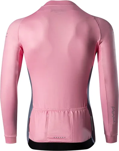 Vista 37 de Santic - Camiseta de ciclismo para hombre, manga larga, reflejante, cremallera completa, con bolsillos