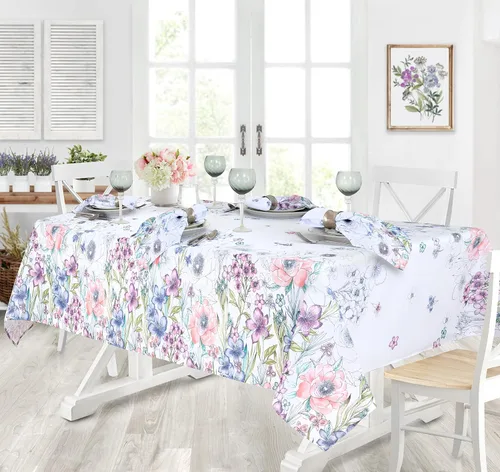 Vista 5 de Newbridge Garden Breeze - Servilletas cuadradas de tela, juego de 8 servilletas de tela fáciles de cuidar y resistentes a las manchas para cenar