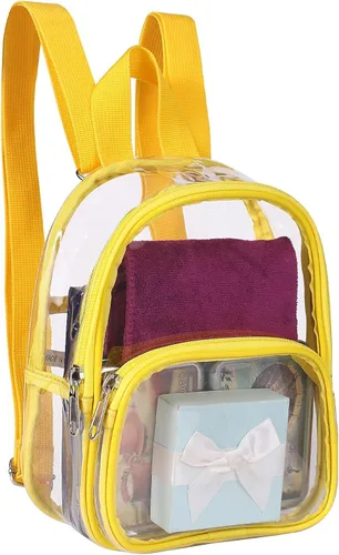 Vista 28 de USPECLARE Minimochila Transparente Aprobada para Estadio para Niños Pequeños y Niñas, Concierto, Festival, Eventos Deportivos, Aguamarina, Mediana