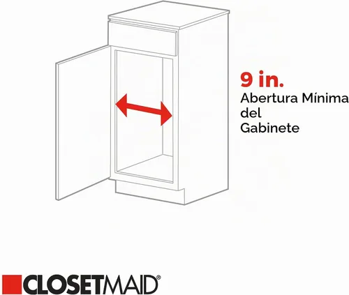 Vista 4 de ClosetMaid - Cesta para gabinete de cocina de un solo nivel, alta calidad