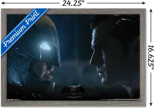 Vista 3 de Trends International DC Comics Movie - Batman v Superman - Stare Wall Poster, 14.725" x 22.375", Barnwood Framed Version Versión enmarcada Barnwood