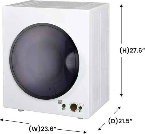 Vista 8 de Equator Secador compacto con sensor ventilado 3.5cf/13lbs 110V CONTROL INFERIOR BLANCO