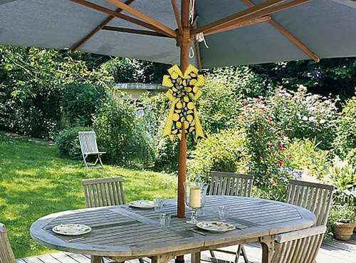 Vista 3 de 2 cintas de tela de verano, frutas, limones, cintas de decoración de puntos amarillos y negros para envolver regalos de fiesta, suministros