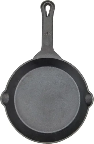 Vista 5 de Winco Sartén de hierro fundido de grado comercial con mango, 8