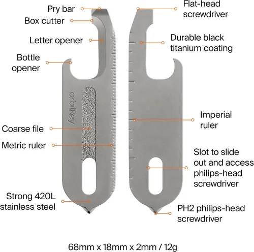 Vista 5 de Herramienta múltiple Orbitkey V2 - Plata
