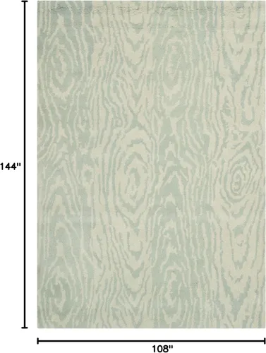 Vista 2 de MARTHA STEWART x SAFAVIEH MSR4534D - Alfombra de lana sintética hecha a mano de 9 x 12 pies, color gris niebla Gris (Grey Mist)