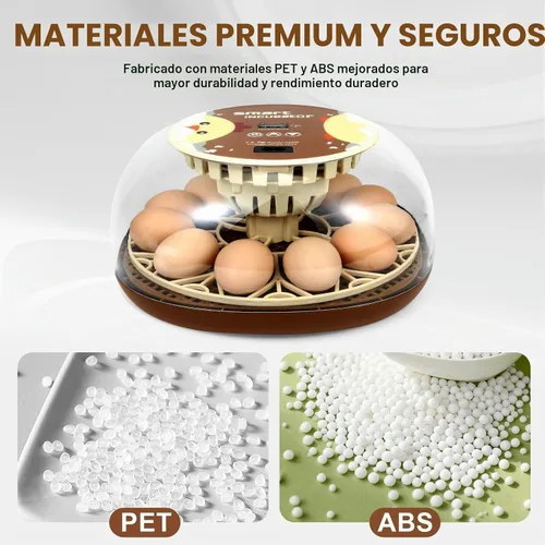 Vista 7 de Nest I - Incubadora de 12 huevos para principiantes, giro automático de huevos, humedad constante con botella de agua de recarga automática