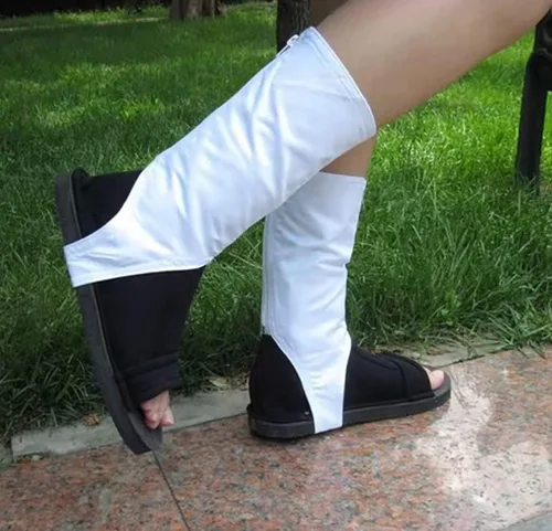 Vista 4 de Zapatos de cosplay de talla estadounidense, zapatos de fiesta, color blanco, zapatos negros hombresmujeres