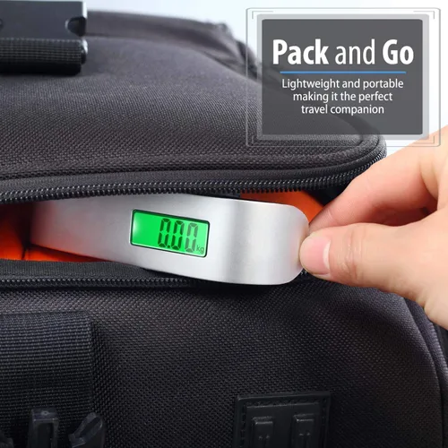 Vista 5 de AlfaView Digital Luggage Scale with Hook Straps, Portable Electronic Hanging Suitcase Scale with Tare Function, Hanging Scales Handheld Luggage