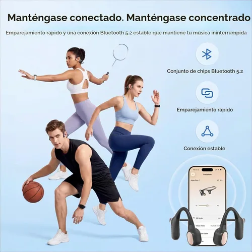 Vista 5 de dreame Aqua Plus Auriculares de conducción ósea, auriculares de oreja