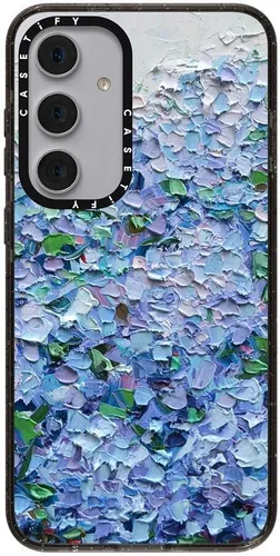 Vista 154 de CASETiFY Funda de impacto para Galaxy S22+ - Adhesivo Aries Moross, color negro transparente