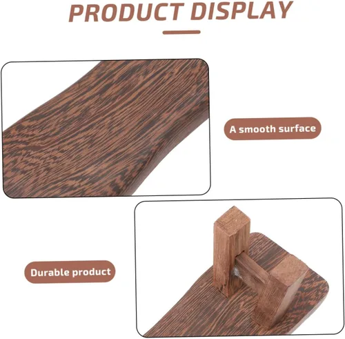 Vista 9 de FRCOLOR Almohada cervical para la columna vertebral de pollo y madera para masaje de sauna para dormitorio, compacta y ligera