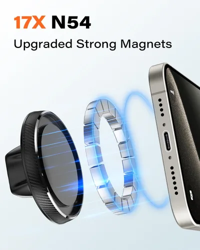 Vista 4 de A2C Soporte de teléfono flexible de cuello de cisne para iPhone Magsafe, soporte magnético para teléfono de gimnasio de brazo largo para cinta