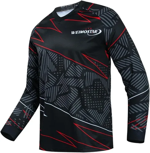 Vista 37 de Hotlion Camiseta de ciclismo para hombre, manga larga, MTB Motocross, ropa de carreras todoterreno