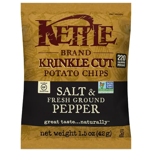 Vista 69 de Kettle Brand Papas Fritas, Backyard Barbeque Kettle Chips, Bolsa de Aperitivos, 1.5 Oz