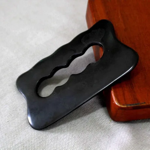 Vista 4 de Herramienta de masaje Gua Sha, piedra Bian Gua Sha, piedra Gua Sha para raspado de tejidos blandos, utilizada para espalda, piernas, brazos, cuello