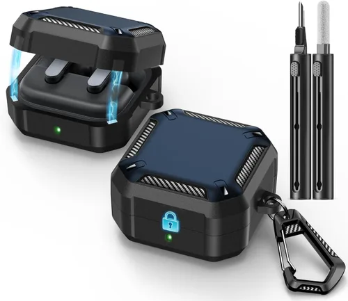 Vista 27 de Lock Fit Diseñado para Samsung Galaxy Buds3 FE (2025) / Buds3 Pro (2024) / Funda Buds 3 (2024), con kit de limpieza Cuerpo completo Resistente a