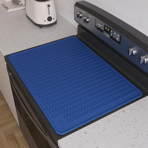 Vista 9 de XiFEO Cubiertas para Estufa Eléctrica, Protector de Cubierta de Estufa de Vidrio de Silicona de Grado Alimentario Resistente, Protector de Placa