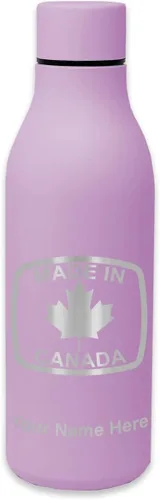 Vista 13 de LaserGram Botella de agua de acero inoxidable de doble pared, hecha en Canadá, grabado personalizado incluido