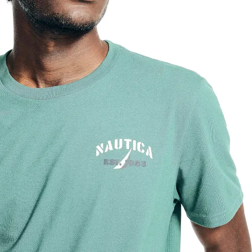 Vista 3 de Nautica Camiseta estampada de carreras de yates para hombre