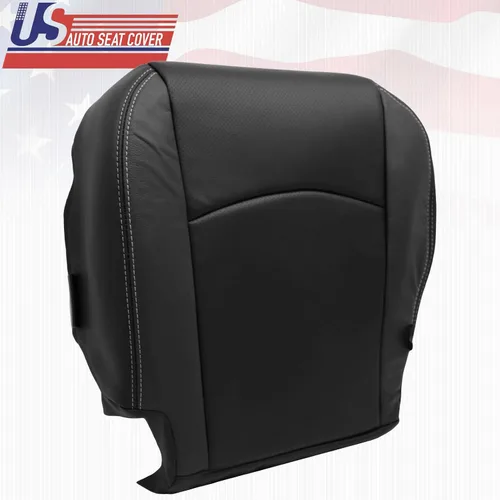 Vista 2 de 2009 2010 2011 2012 para Dodge Ram Laramie conductor parte inferior perforada cubierta de cuero negro