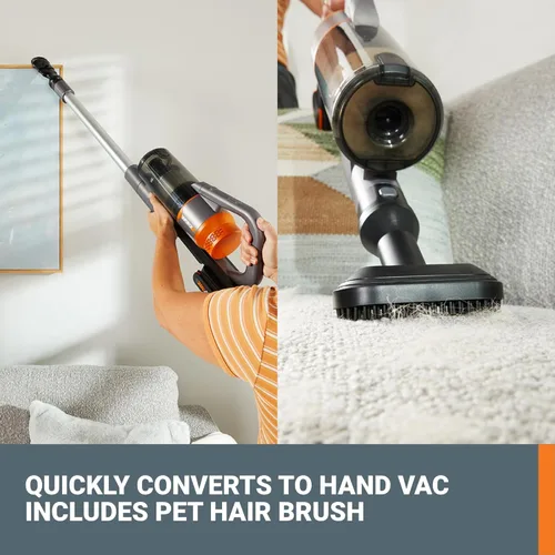 Vista 5 de WORX Aspiradora inalámbrica de 20 V, potente aspiradora inalámbrica de 25 Kpa de alta succión para pelo de mascotas, aspiradora de mano ligera