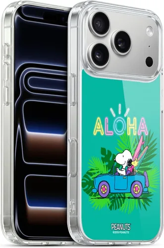 Vista 141 de Head Case Designs Funda de gel suave con licencia oficial de Peanuts Tropical Surf Snoopy Aloha Disco compatible con Apple iPhone 13 Mini Surf