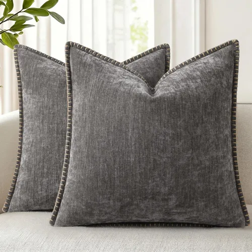 Vista 46 de decorUhome Juego de 2 fundas de almohada de felpilla suave y acogedora de otoño de 12 x 12 pulgadas, fundas decorativas modernas de terciopelo Aqua