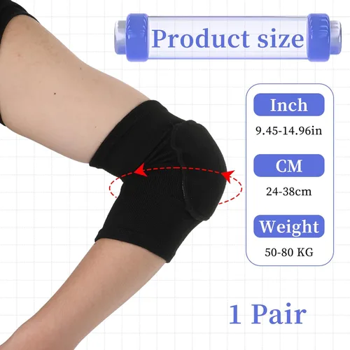 Vista 3 de 1 par de coderas de voleibol, almohadillas protectoras para coderas, protector de codo, protector de brazo de fitness, compresión transpirable