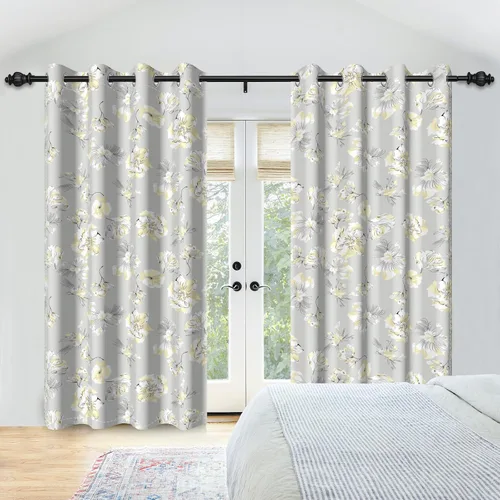 Vista 7 de Cortinas opacas 52 x 84 pulgadas, 2 paneles con aislamiento térmico y oscurecimiento, cortinas de ojal para ventanas para dormitorio y sala de estar