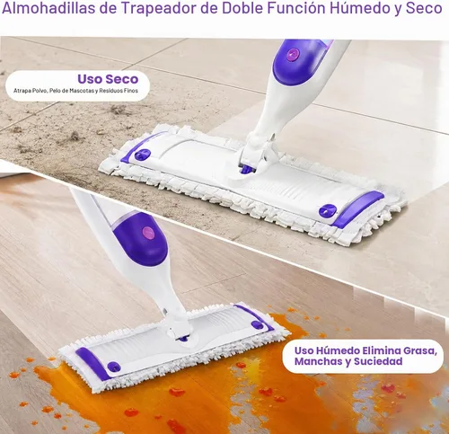 Vista 4 de 50 almohadillas desechables para mopa Swiffer Power Mop Pads Paquete de 50 púrpura
