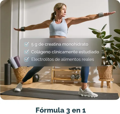 Vista 4 de Ancient Nutrition Creatina + Colágeno – Fuerza muscular, masa corporal magra, comodidad articular y apoyo cognitivo – Incluye 5g de monohidrato