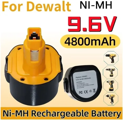 Vista 2 de 9.6V Ni-MH Battery Compatible with DeWalt DW9061 DW9062 Replacement for DE9061 DE9036 DE9062 Cordless Drill Impact Driver & Saw Extended 2.0Ah