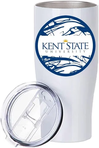 Vista 4 de Kent State University - Vaso de acero inoxidable, 20 onzas, base anillada (Kent State University #1)