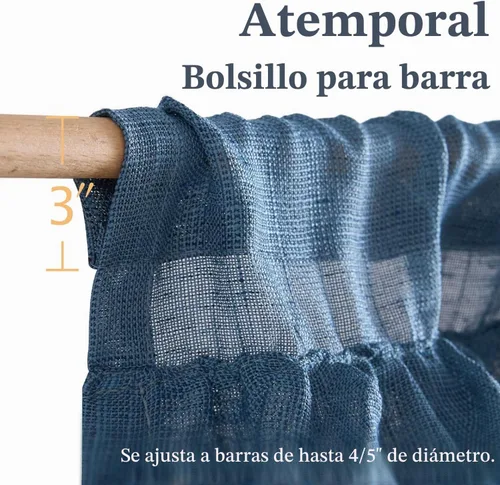 Vista 5 de jinchan - Cortina de cenefa para ventana de cocina con volantes, 18 Filtrado de luz, bolsillo para barra, tratamiento de ventana para baño, sala