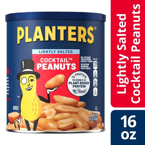 Vista 10 de PLANTERS Cacahuetes ligeramente salados, bocadillos de proteínas a base