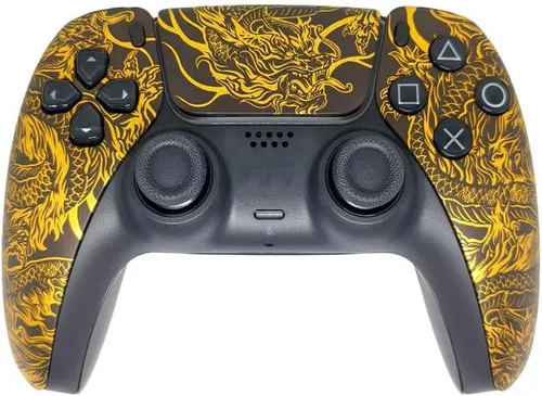 Vista 6 de Carcasa frontal trasera delantera y cubierta de almohadilla táctil personalizada con tornillos herramientas para PS5 Game Controller Shells Black