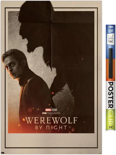 Vista 17 de Trends International Marvel Werewolf By Night - Póster de pared de una hoja, 22.4 pulgadas de largo x 14.7 pulgadas, versión enmarcada de madera